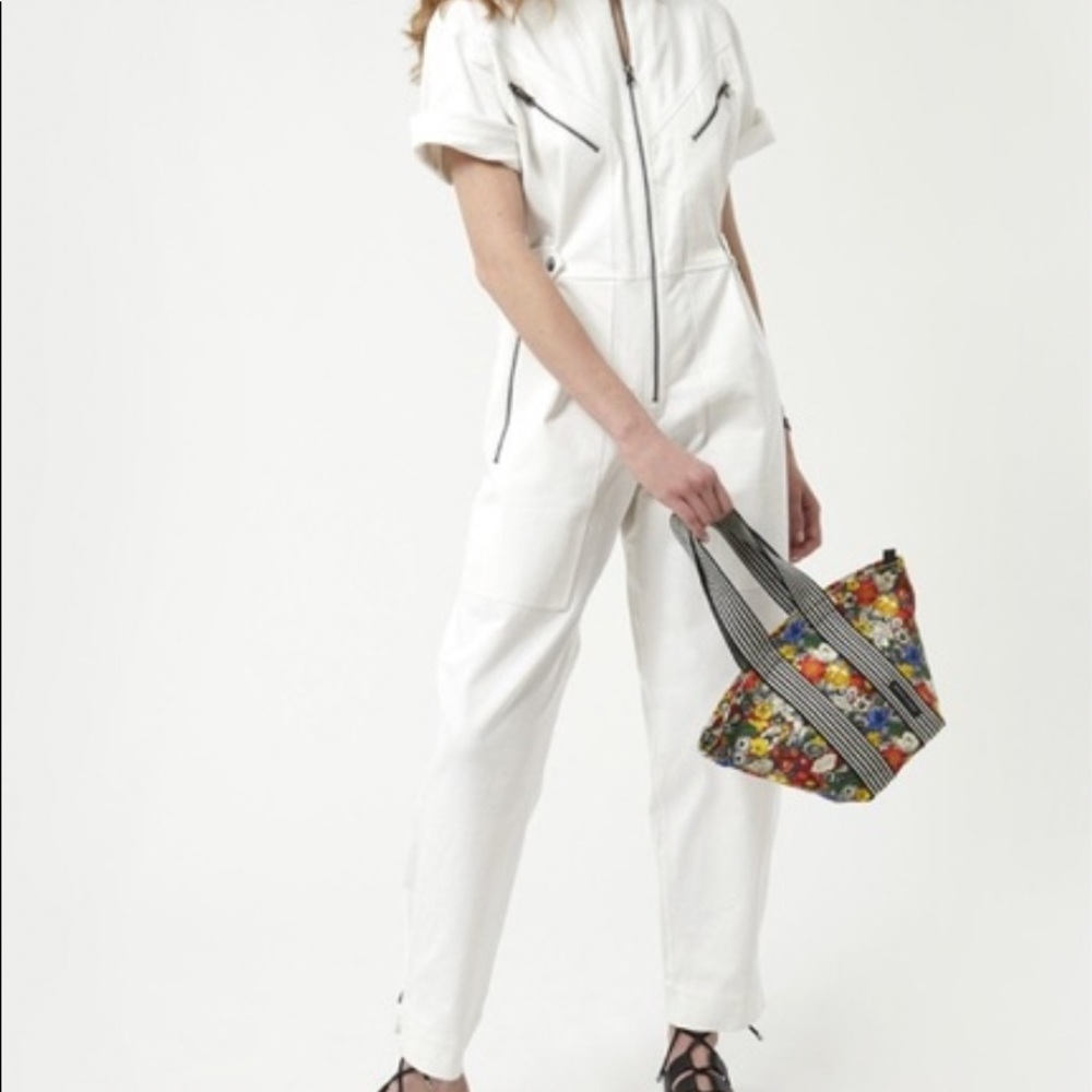 Rebecca Minkoff white utility jumpsuit